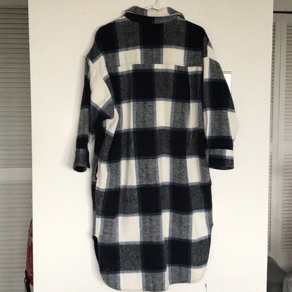 Like New: Oversize Longline Flannel Plaid Shacket - Picture 3 of 6